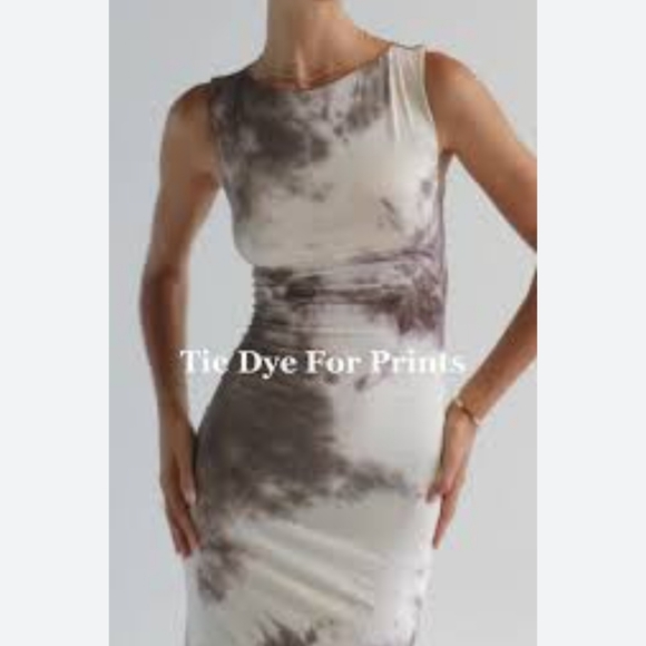 DISSH SAWYER TIE DYE COCO MAUVE MIDI DRESS - Picture 3 of 9